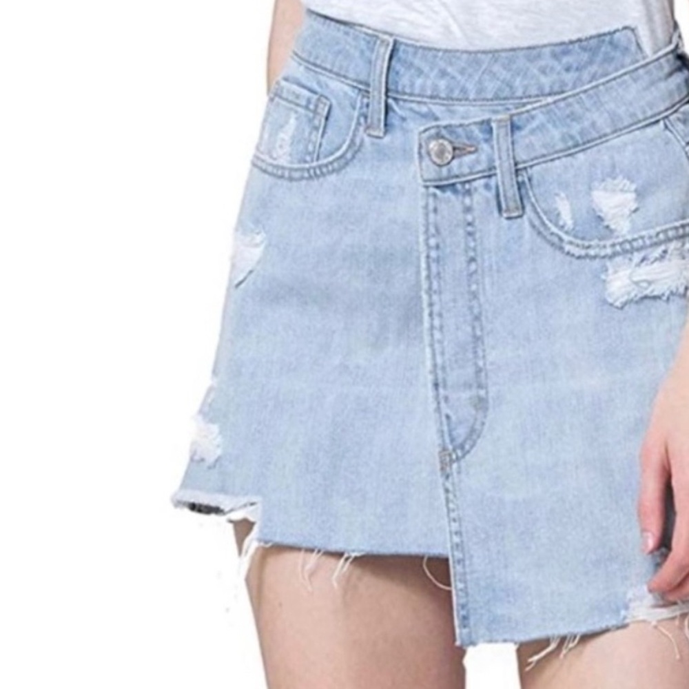 VERVET High Rise Denim Wrap Skirt NWT Large